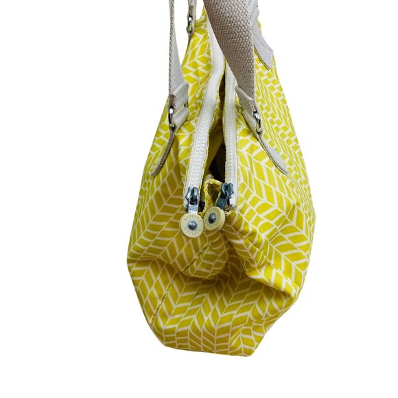 Kipling Yellow Herringbone Bag Crossbody or Shoulder Multiple Compartments - Picture 8 of 14